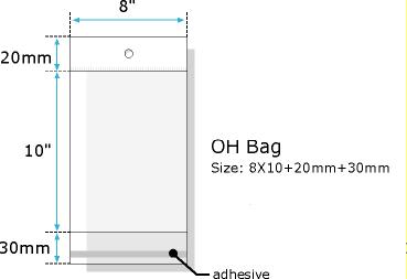 袋 - OH 特透明黏貼封口掛袋